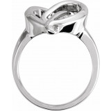14K White 16 mm Freeform Heart Ring - 548234497P photo 2