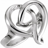 14K White 16 mm Freeform Heart Ring - 548234497P photo