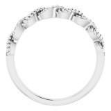 14K White .08 CTW Diamond Stackable Ring - 65196960001P photo 2