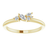 14K Yellow 1/6 CTW Diamond Stackable Ring - 124079606P photo 3