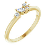 14K Yellow 1/6 CTW Diamond Stackable Ring - 124079606P photo