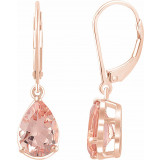 14K Rose Morganite Lever Back Earrings - 65261360001P photo