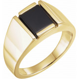 14K Yellow Onyx Bezel-Set Ring - 60691209270P photo
