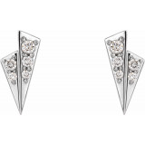 14K White 1/6 CTW Diamond Geometric Earrings - 86842600P photo 2