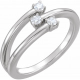 14K White 1/5 CTW Diamond Freeform Ring - 123141600P photo