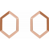 14K Rose Geometric Drop Earrings - 87020602P photo 2