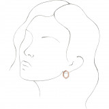 14K Rose Geometric Drop Earrings - 87020602P photo 3
