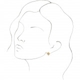 14K Yellow Beaded Lever Back Earrings - 86552601P photo 3