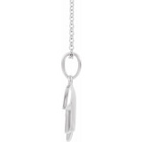 14K White Hamsa 16-18 Necklace - 86819600P photo 2