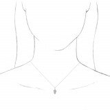 14K White Hamsa 16-18 Necklace - 86819600P photo 3