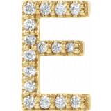 14K Yellow .06 CTW Diamond Single Initial E Earring - 867976021P photo