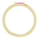 14K Yellow Pink Tourmaline Stackable Ring - 122887620P photo 2