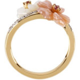 14K Yellow Pink Tourmaline, Mother Of Pearl & .04 CTW Diamond Ring - 6671860001P photo 2