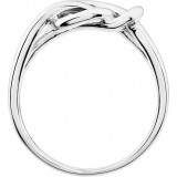 14K White Knot Design Ring - 861781000P photo 2