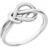 14K White Knot Design Ring - 861781000P photo