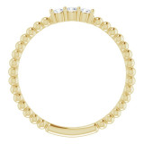 14K Yellow 1/10 CTW Diamond Beaded Ring - 123113601P photo 2