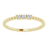 14K Yellow 1/10 CTW Diamond Beaded Ring - 123113601P photo 3