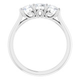 14K White 4.1 mm Round 3/4 CTW Diamond Engagement Ring - 12307960004P photo 2