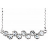 14K White 1/2 CTW Diamond Bezel-Set 16-18 Necklace - 86525605P photo