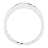 14K White 1/2 CTW Diamond Three-Stone Scroll Ring - 98506052P photo 2