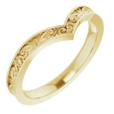 14K Yellow Vintage-Inspired V Ring - 51882102P photo