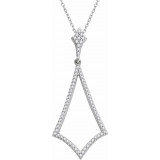 14K White 1/4 CTW Diamond 18 Necklace - 65198060000P photo