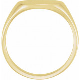 10K Yellow 12x9 mm Oval Signet Ring - 554564371P photo 3