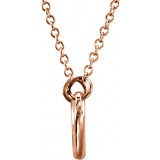 14K Rose Tiny Poshu00ae Double Heart 16-18 Necklace - 857921003P photo 2