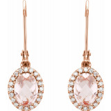 14K Rose Morganite & 1/5 CTW Diamond Earrings - 65187560000P photo 2