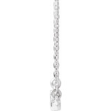 14K White 1/8 CTW Diamond French-Set Bar 16 Necklace - 86969700P photo 2