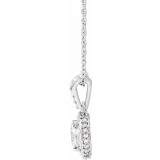 14K White 9/10 CTW Diamond 18 Necklace - 68601103P photo 2
