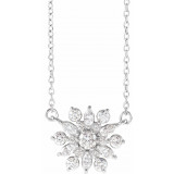 14K White 1/2 CTW Diamond Vintage-Inspired 18 Necklace - 86948610P photo