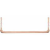 14K Rose Straight Bar 18 Necklace - 860481002P photo
