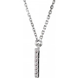 14K White Initial W 1/8 CTW Diamond 16 Necklace - 67311122P photo 2