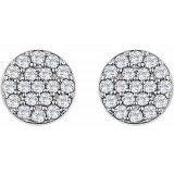 14K White 1/3 CTW Diamond Cluster Earrings - 65175460000P photo 2