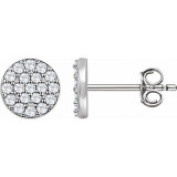 14K White 1/3 CTW Diamond Cluster Earrings - 65175460000P photo