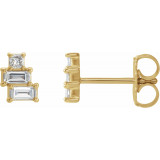 14K Yellow 1/4 CTW Diamond Geometric Cluster Earrings - 86895601P photo