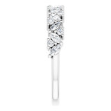 14K White 1/2 CTW Diamond Tilted Marquise Anniversary Band - 123396600P photo 4