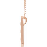 14K Rose Vintage-Inspired Vertical Bar 18 Necklace - 86879607P photo 2