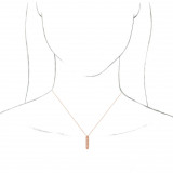 14K Rose Vintage-Inspired Vertical Bar 18 Necklace - 86879607P photo 3