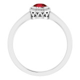 14K White Garnet January Birthstone Ring - 651609102P photo 2