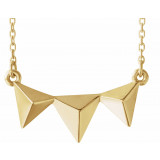 14K Yellow Pyramid 16-18 Necklace - 86671601P photo