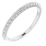 14K White 1/4 CTW Diamond Band for 7x7 mm Cushion Ring - 12214560000P photo
