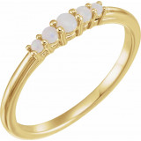 14K Yellow Opal Graduated Five-Stone Ring - 71964601P photo