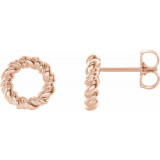 14K Rose 9.4 mm Circle Rope Earrings - 86821602P photo