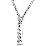 14K White Initial A 1/8 CTW Diamond 16 Necklace - 67311100P photo 2