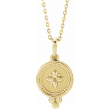 14K Yellow Beaded Disc 16-18 Necklace - 86653601P photo
