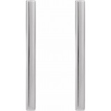 14K White 24x2 mm Bar Earrings - 86972106P photo 2