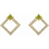 14K Yellow Peridot & 1/3 CTW Diamond Earrings - 868896027P photo 2