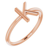 14K Rose Initial K Ring - 51895163P photo